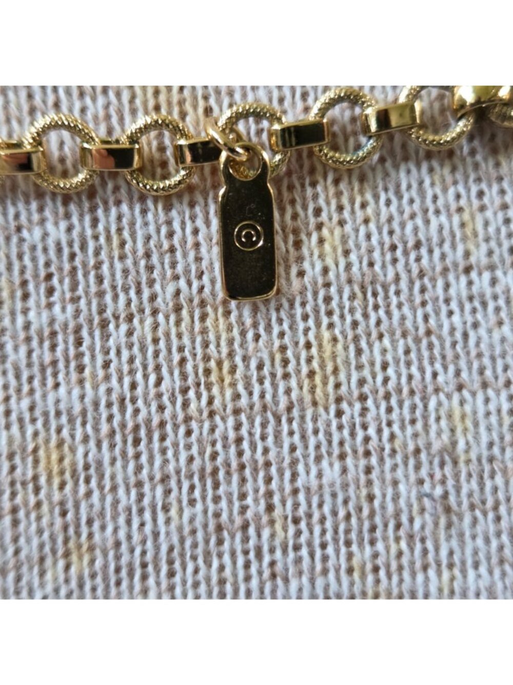 Vintage Monet Necklace Raging Seas Gold Tone Articulated Textured 16" Choker - Picture 6 of 8
